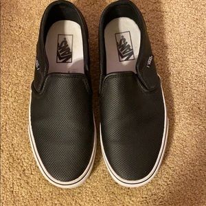slip on leather vans